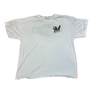 Milwaukee Brewers Miller Park Graphic T-Shirt White Gildan XL MLB